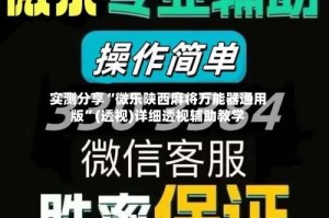 实测分享“微乐陕西麻将万能器通用版”(透视)详细透视辅助教学