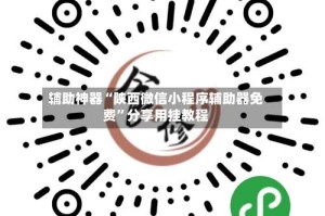 辅助神器“陕西微信小程序辅助器免费”分享用挂教程