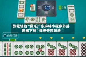 教程辅助“微乐广东麻将小程序外卦神器下载”详细开挂玩法