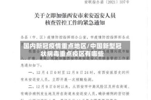 国内新冠疫情重点地区/中国新型冠状病毒重点疫区有哪些
