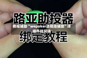 教程辅助“wepoker透视挂辅助”详细开挂玩法