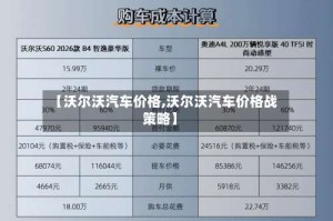 【沃尔沃汽车价格,沃尔沃汽车价格战策略】