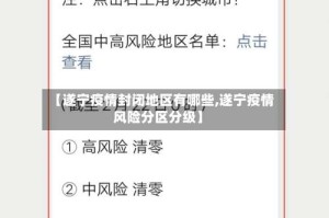 【遂宁疫情封闭地区有哪些,遂宁疫情风险分区分级】