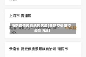 曲阳疫情风险地区名单(曲阳疫情防控最新消息)