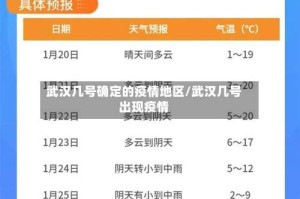 武汉几号确定的疫情地区/武汉几号出现疫情