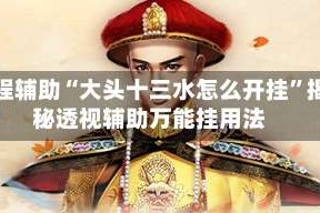 教程辅助“大头十三水怎么开挂”揭秘透视辅助万能挂用法