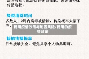 昆明疫情政策与地区风险/昆明的疫情政策