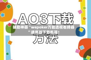 辅助神器“wepoker万能透视看牌器”通用版下载教程！