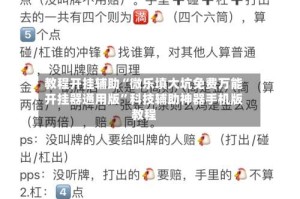 教程开挂辅助“微乐填大坑免费万能开挂器通用版”科技辅助神器手机版教程
