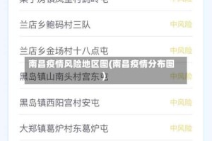 南昌疫情风险地区图(南昌疫情分布图)
