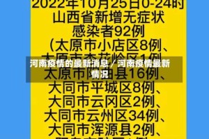 河南疫情的最新消息／河南疫情最新情况