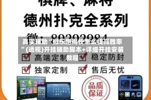 真实辅助“微乐跑得快怎么提高胜率”(透视)开挂辅助脚本+详细开挂安装教程