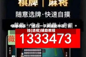 辅助神器“广西八一字牌辅助神器”开挂(透视)辅助教程