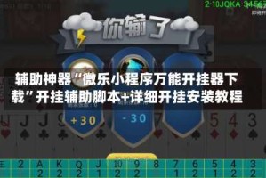 辅助神器“微乐小程序万能开挂器下载”开挂辅助脚本+详细开挂安装教程