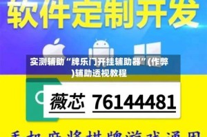 实测辅助“牌乐门开挂辅助器”(作弊)辅助透视教程