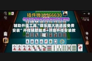 辅助开挂工具“微乐锄大地透视免费安装”开挂辅助脚本+详细开挂安装教程