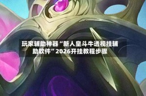 玩家辅助神器“新人皇斗牛透视挂辅助软件”2026开挂教程步骤