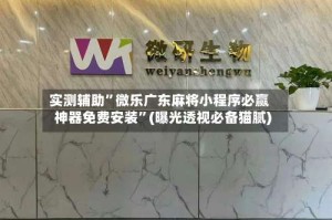 实测辅助”微乐广东麻将小程序必赢神器免费安装”(曝光透视必备猫腻)