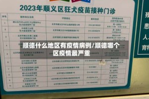 顺德什么地区有疫情病例/顺德哪个区疫情最严重