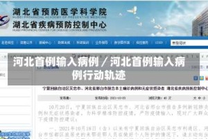 河北首例输入病例／河北首例输入病例行动轨迹