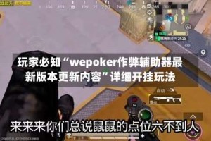 玩家必知“wepoker作弊辅助器最新版本更新内容”详细开挂玩法