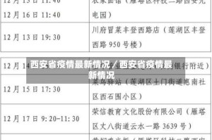 西安省疫情最新情况／西安省疫情最新情况