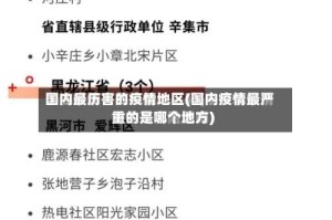 国内最历害的疫情地区(国内疫情最严重的是哪个地方)