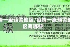 疫情一级预警地区/疫情一级预警地区有哪些