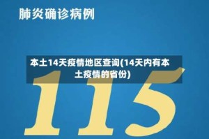 本土14天疫情地区查询(14天内有本土疫情的省份)