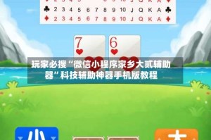 玩家必搜“微信小程序家乡大贰辅助器”科技辅助神器手机版教程