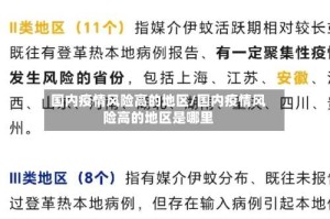 国内疫情风险高的地区/国内疫情风险高的地区是哪里