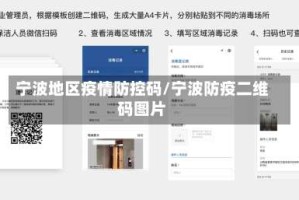 宁波地区疫情防控码/宁波防疫二维码图片