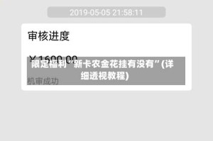 限定福利“新卡农金花挂有没有”(详细透视教程)