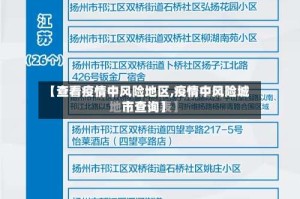 【查看疫情中风险地区,疫情中风险城市查询】