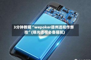 3分钟教程“wepoker德州透视作弊挂”(曝光透视必备猫腻)