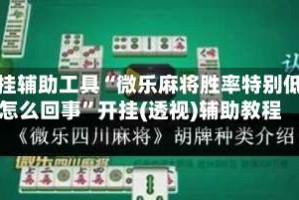 开挂辅助工具“微乐麻将胜率特别低怎么回事”开挂(透视)辅助教程