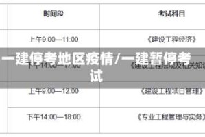 一建停考地区疫情/一建暂停考试