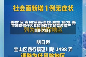芜湖疫情什么风险地区(芜湖是疫情严重地区吗)