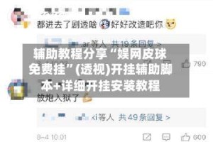 辅助教程分享“娱网皮球免费挂”(透视)开挂辅助脚本+详细开挂安装教程