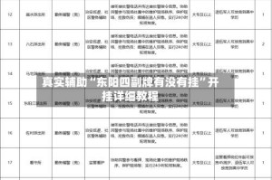 真实辅助“东阳四副牌有没有挂”开挂详细教程