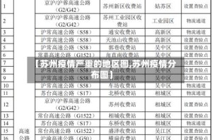 【苏州疫情严重的地区图,苏州疫情分布图】