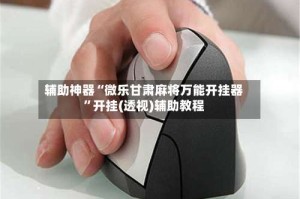 辅助神器“微乐甘肃麻将万能开挂器”开挂(透视)辅助教程