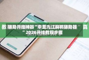 辅助开挂神器“中至九江麻将辅助器”2026开挂教程步骤