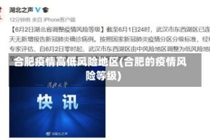 合肥疫情高低风险地区(合肥的疫情风险等级)