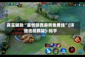 真实辅助“星悦陕西麻将免费挂”(详细透视教程)-知乎