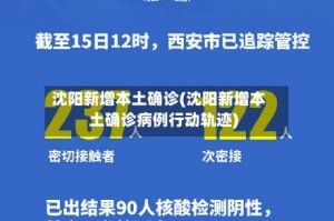 沈阳新增本土确诊(沈阳新增本土确诊病例行动轨迹)