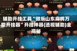 辅助开挂工具“微乐山东麻将万能开挂器”开挂神器{透视辅助}全揭秘