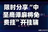 限时分享“中至鹰潭麻将免费挂”开挂辅助详细