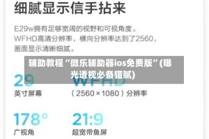 辅助教程“微乐辅助器ios免费版”(曝光透视必备猫腻)