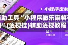 开挂辅助工具“小程序微乐麻将有挂吗”(透视挂)辅助透视教程